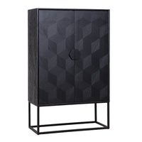 Richmond Blax 2 Doors Black Cupboard