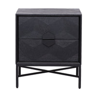 Richmond Blax 2 Drawers Black Chest of Drawers