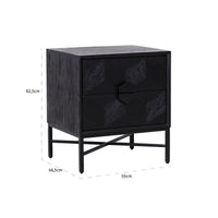 Richmond Blax 2 Drawers Black Chest of Drawers