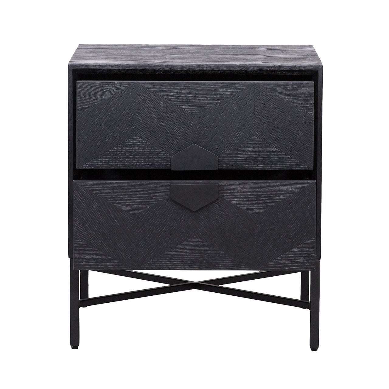 Richmond Blax 2 Drawers Black Chest of Drawers