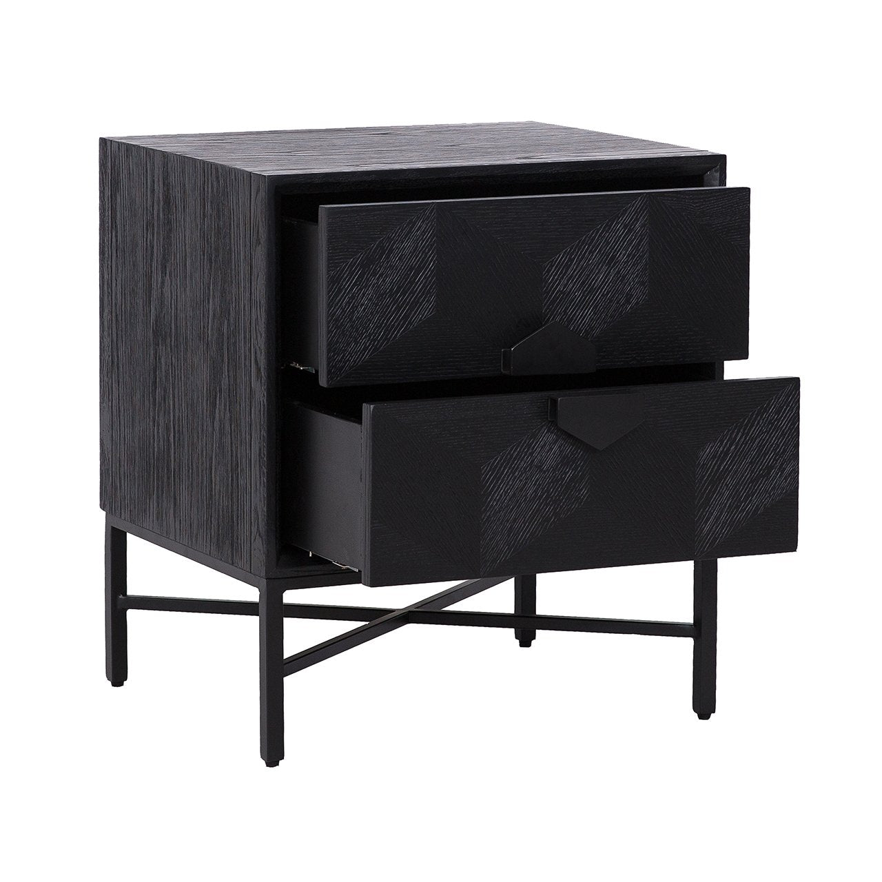 Richmond Blax 2 Drawers Black Chest of Drawers