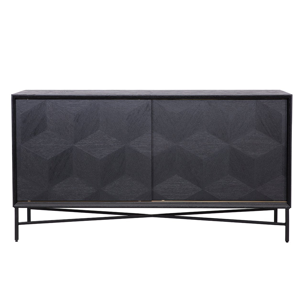 Richmond Blax 2 Slidingdoors Black Sideboard