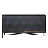 Richmond Blax 2 Slidingdoors Black Sideboard