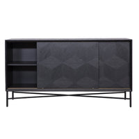 Richmond Blax 2 Slidingdoors Black Sideboard