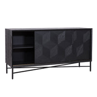 Richmond Blax 2 Slidingdoors Black Sideboard