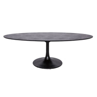 Richmond Blax Oval Dining Table in Black - 230cm