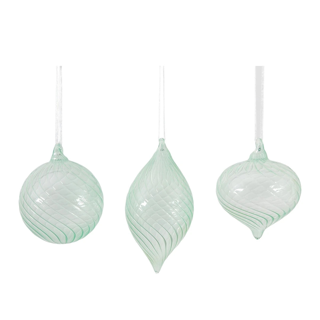 Kalina Set of 3 Baubles - Mint Green