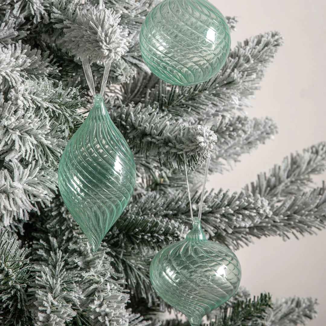 Kalina Set of 3 Baubles - Mint Green