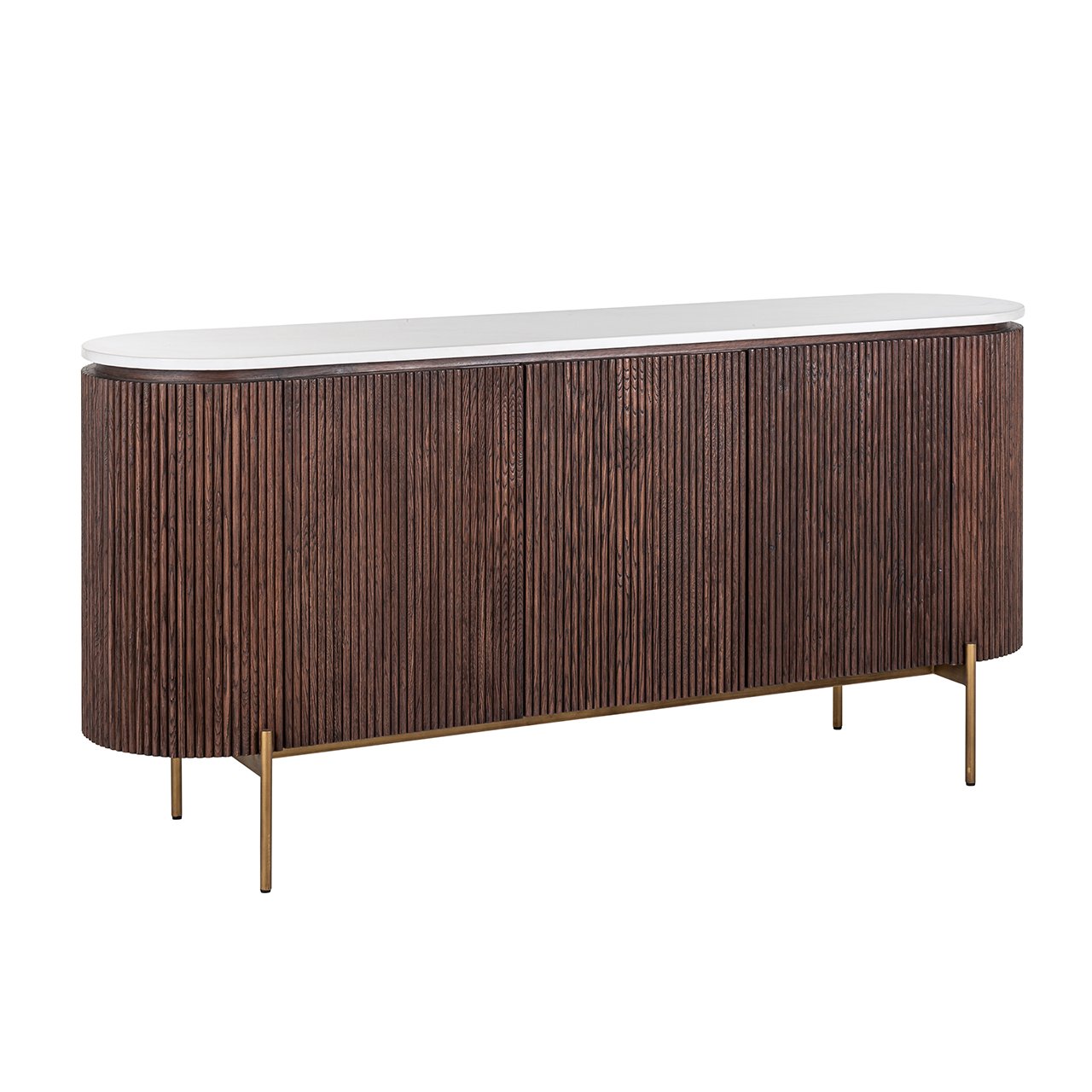 Richmond Barkley 3 Door Sideboard in Brushed Gold