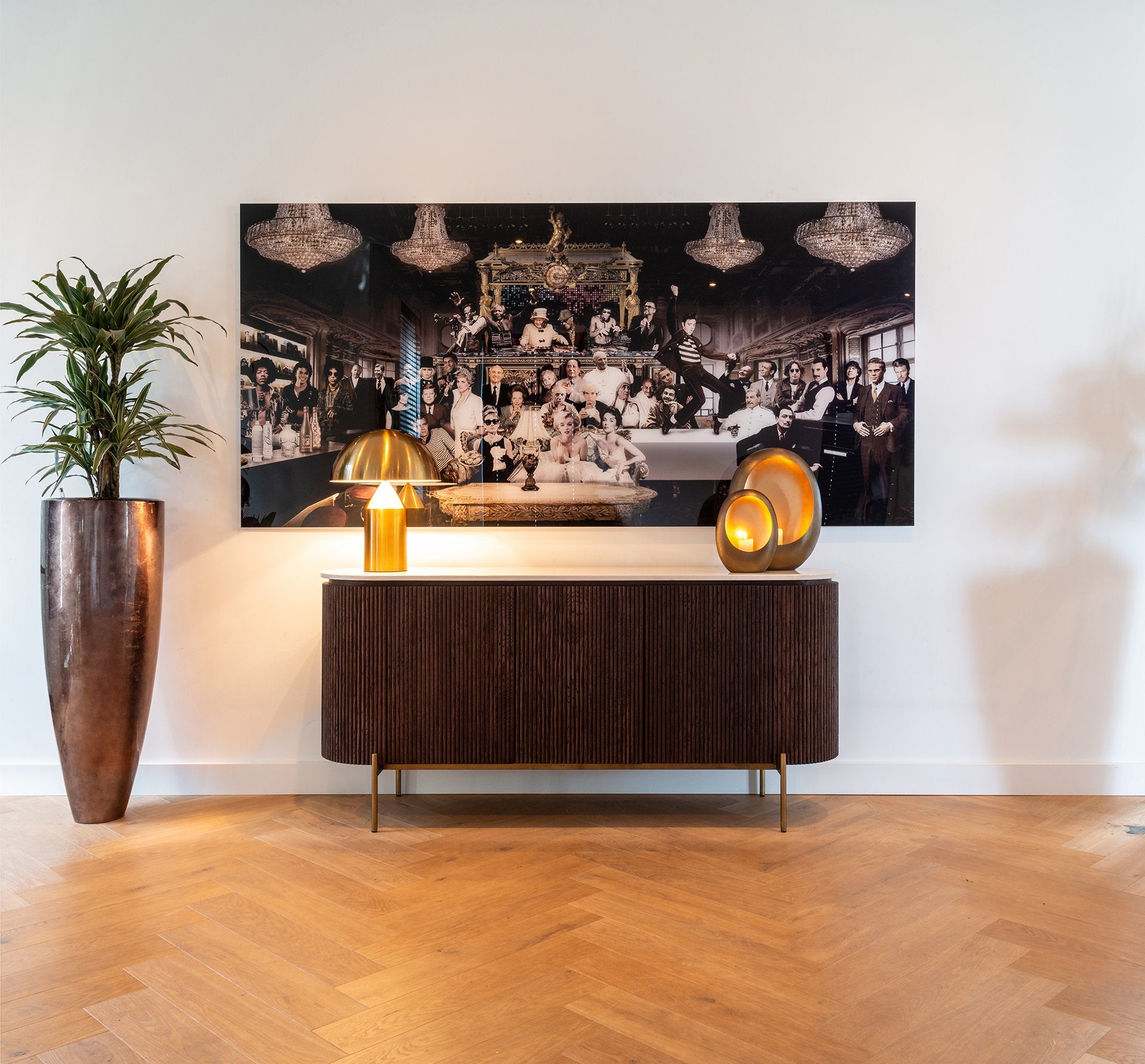 Richmond Barkley 3 Door Sideboard in Brushed Gold