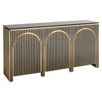 Richmond Interiors Les Arcs Brushed Gold 3 Door Sideboard