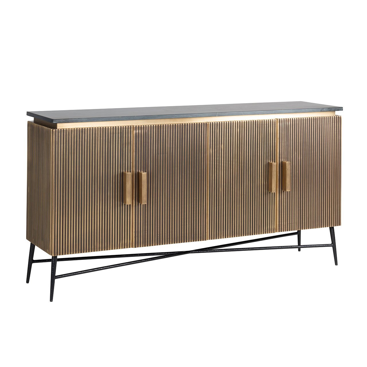 Richmond Ironville 4 Doors Brass Sideboard