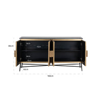 Richmond Ironville 4 Doors Brass Sideboard