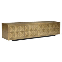 Richmond Interiors Collada Brushed Gold 4 Door Media Unit