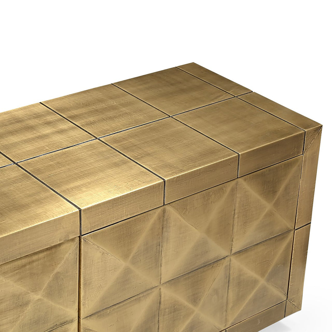 Collada 4 Door Media Unit - Brushed Gold Richmond 5