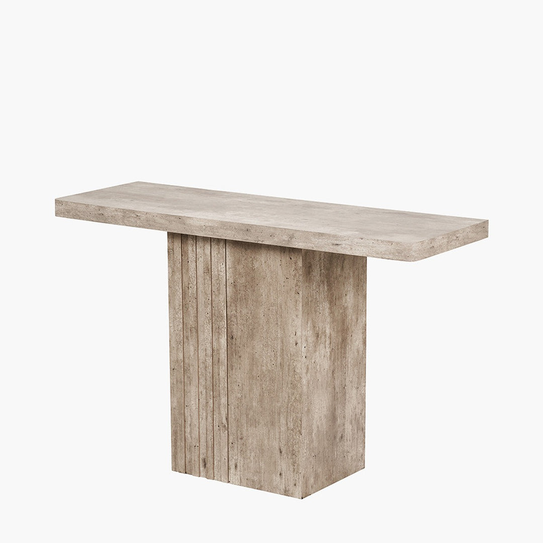 Elna Console Table - Concrete Effect Wood Veneer Pacific Lifestyle 3