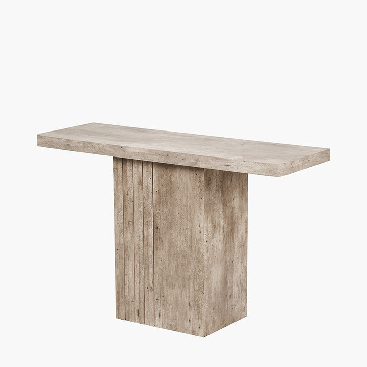Elna Console Table - Concrete Effect Wood Veneer Pacific Lifestyle 3