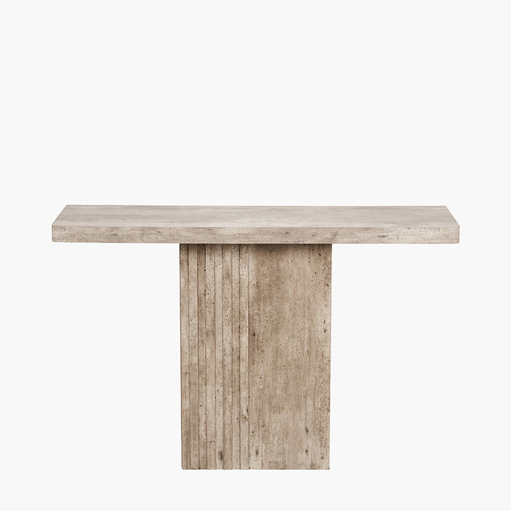 Elna Console Table - Concrete Effect Wood Veneer Pacific Lifestyle 6