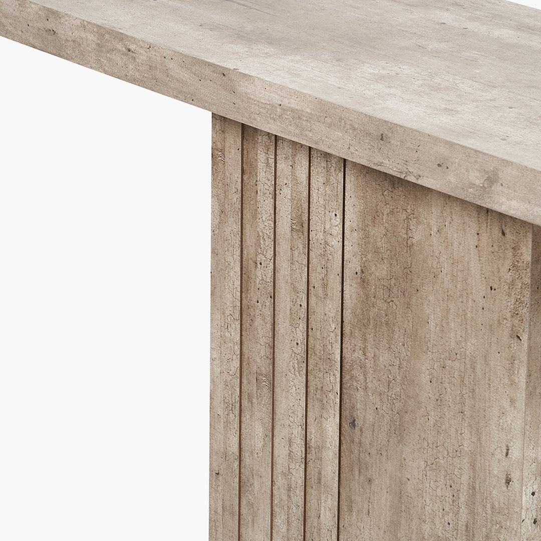 Elna Console Table - Concrete Effect Wood Veneer Pacific Lifestyle 7