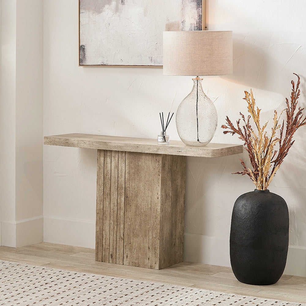 Elna Console Table - Concrete Effect Wood Veneer Pacific Lifestyle 2