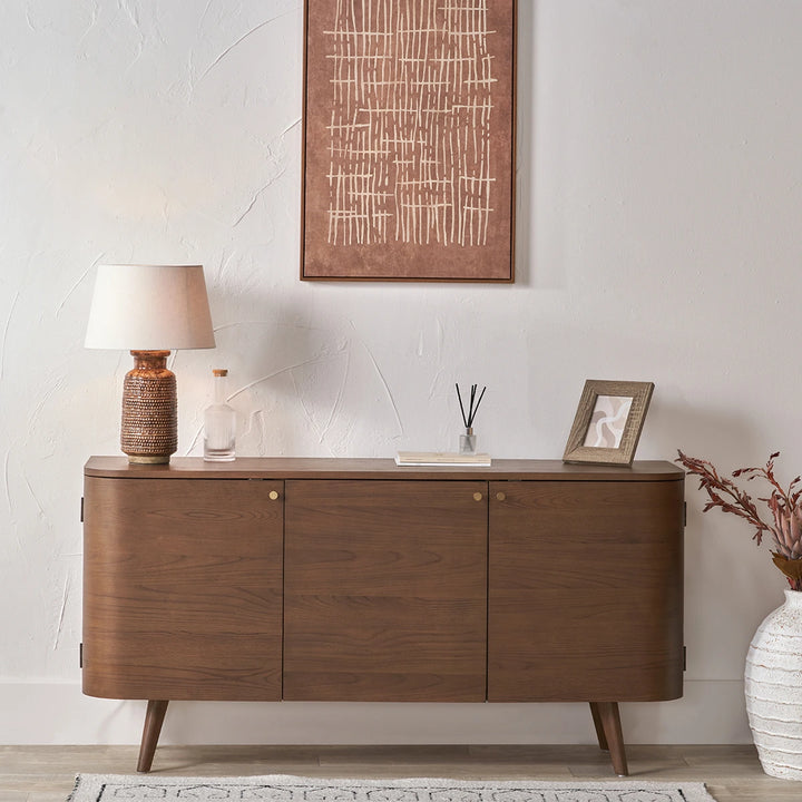 Elias 3 Door Sideboard - Dark Ash