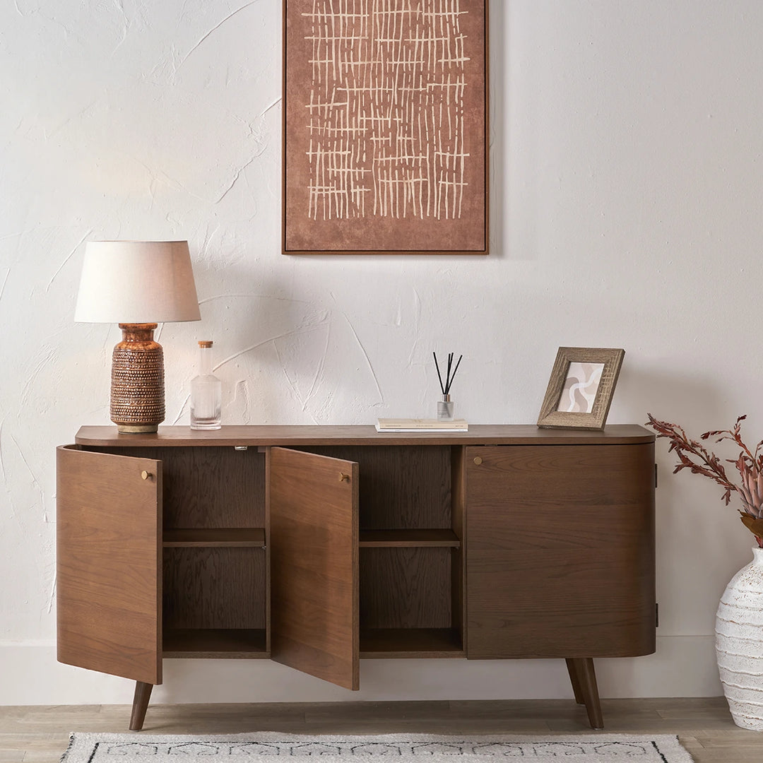 Elias 3 Door Sideboard - Dark Ash