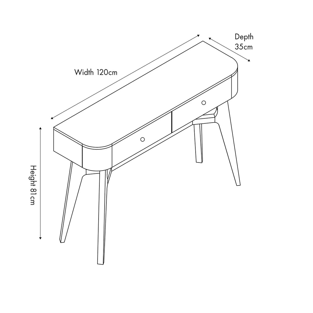 Elias Console Table - Dark Ash