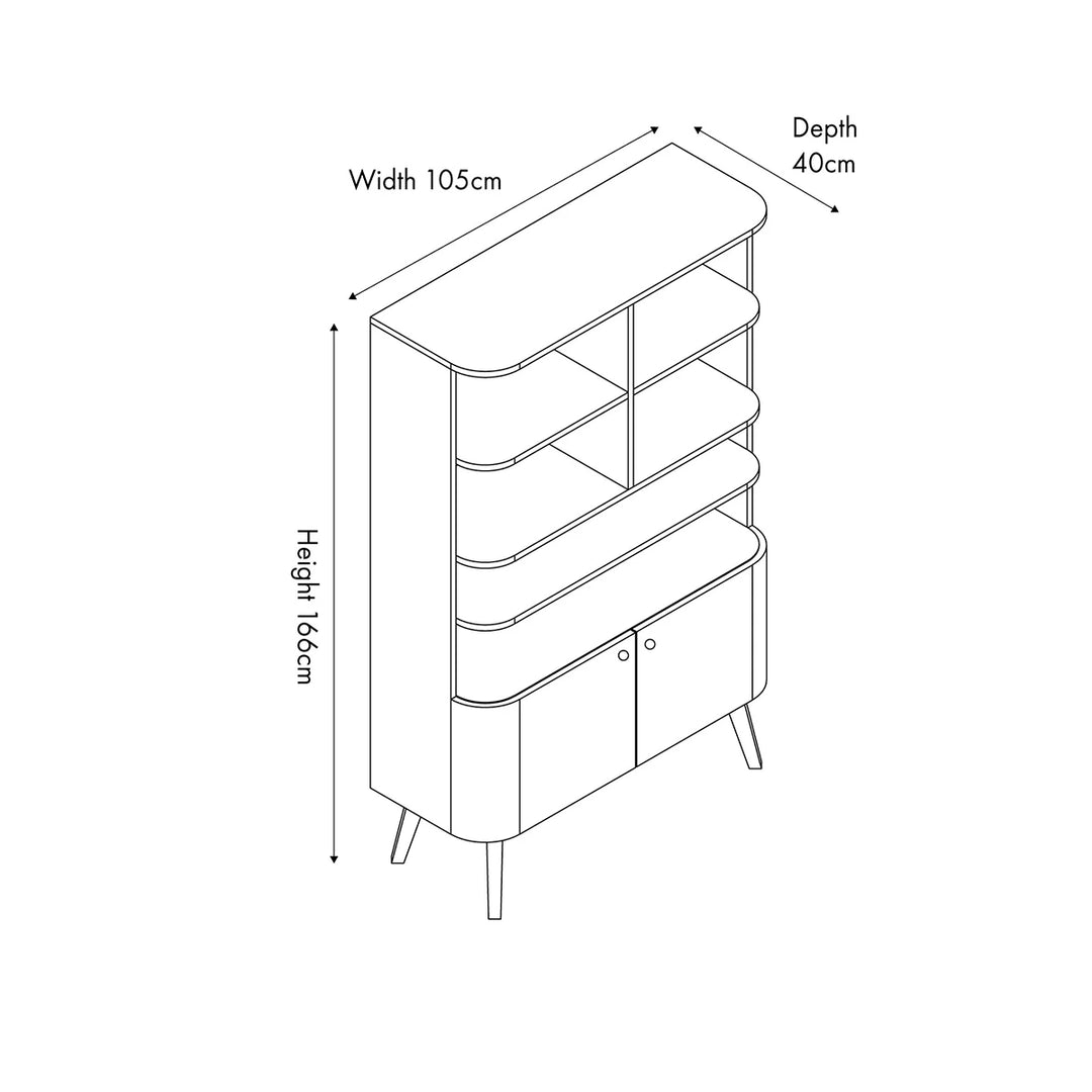 Elias Shelving Unit - Dark Ash