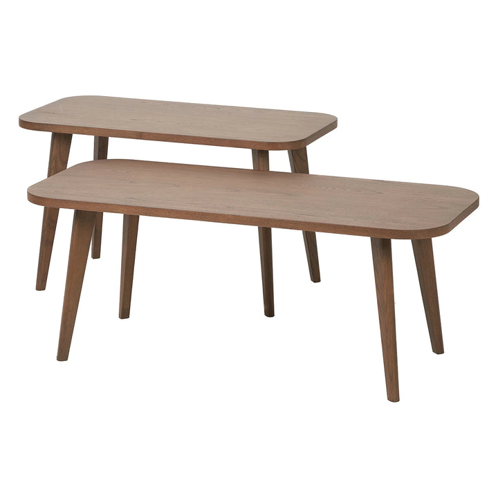 Elias Set of 2 Coffee Tables - Dark Ash