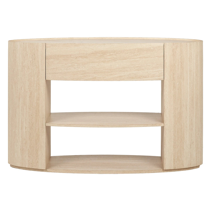Tivoli Travertine Effect 1 Drawer Console table