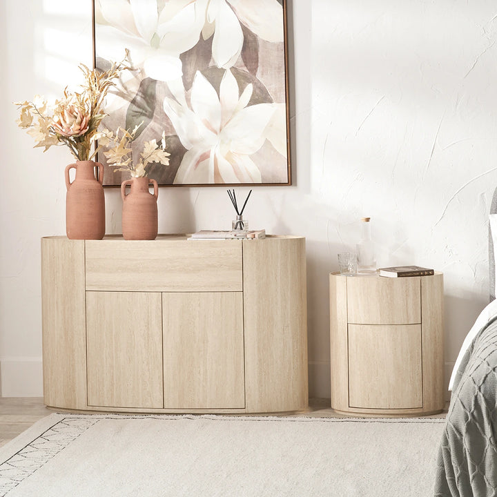 Tivoli Travertine Effect Sideboard