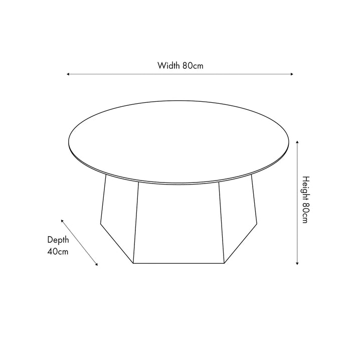 Myana Jade Marble Effect Coffee table