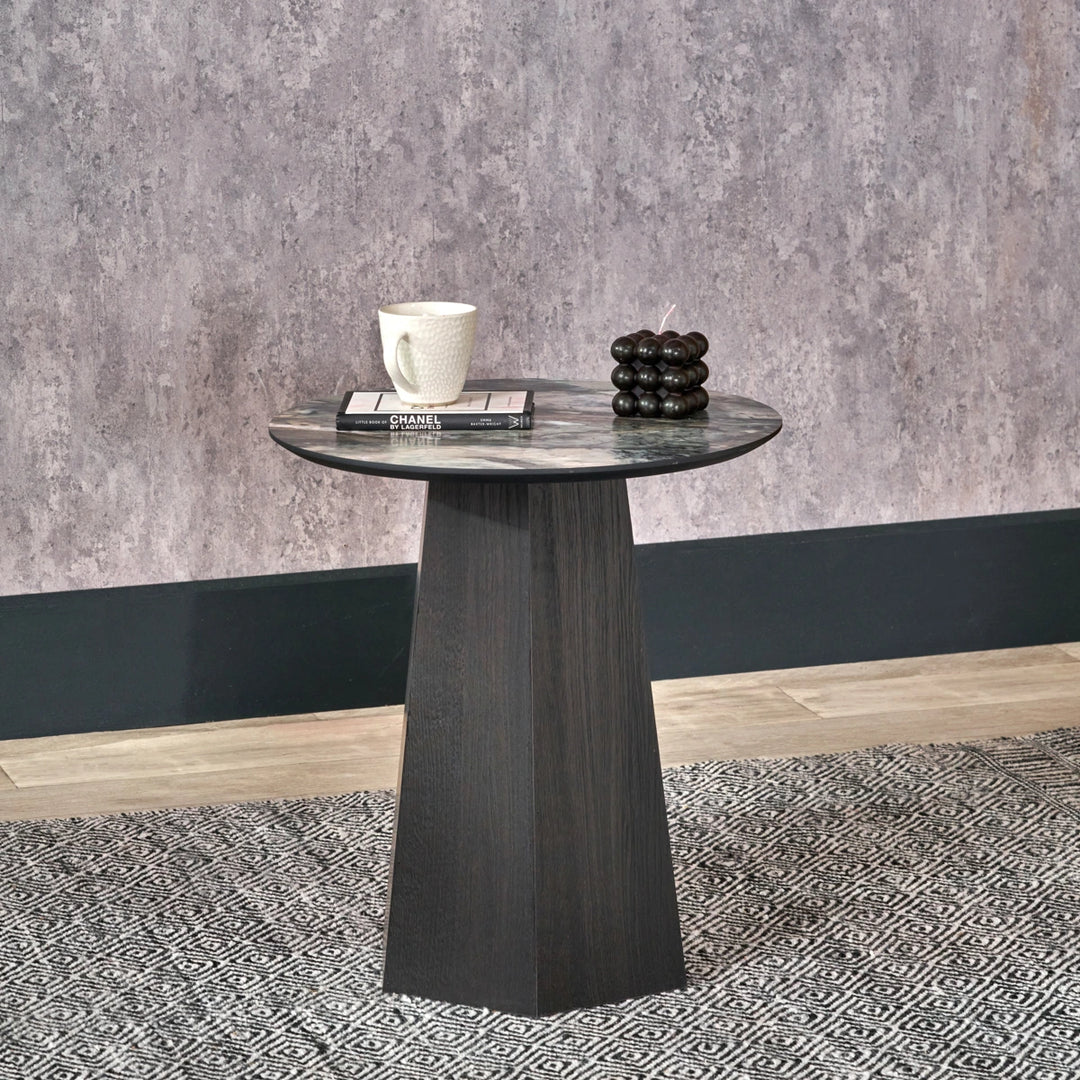 Myana Jade Marble Effect Side Table
