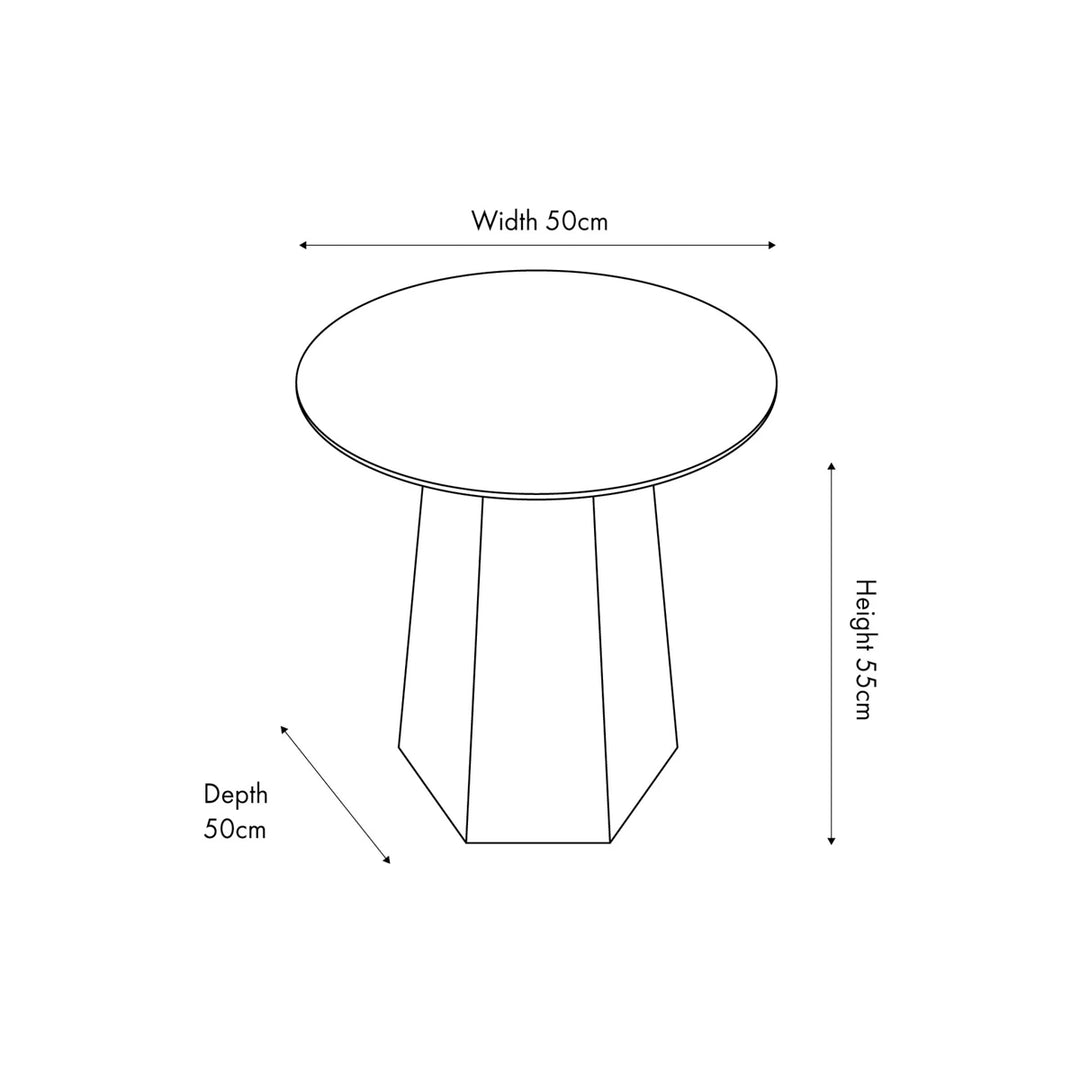 Myana Jade Marble Effect Side Table