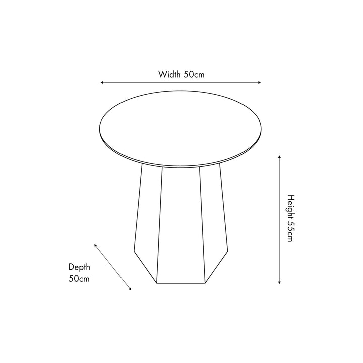 Myana Jade Marble Effect Side Table