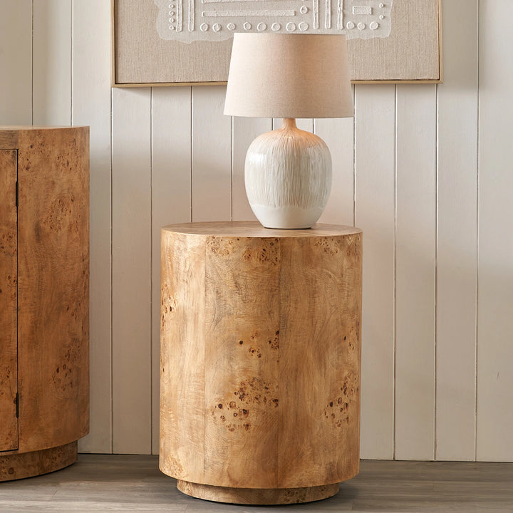 Newborough Burr Wood Effect Side Table