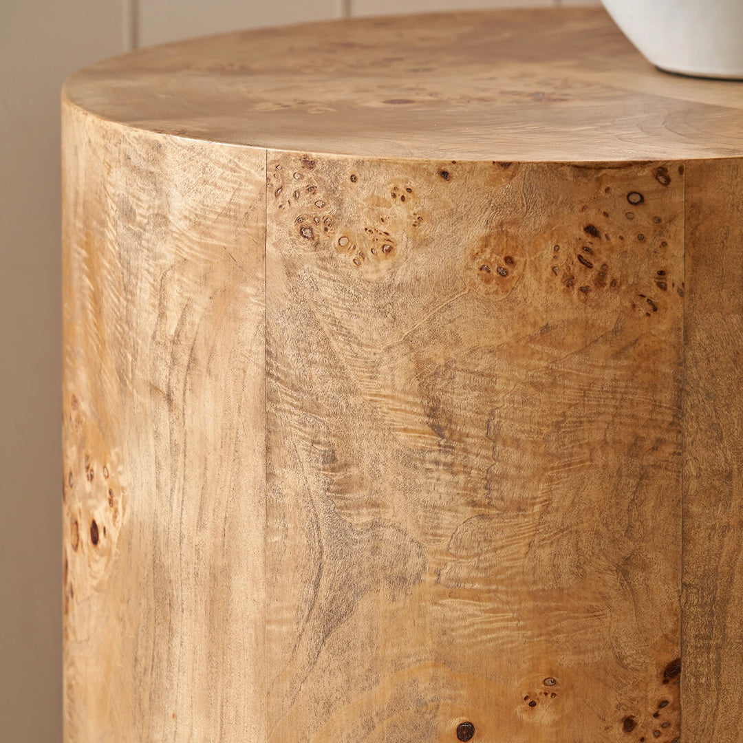 Newborough Burr Wood Effect Side Table
