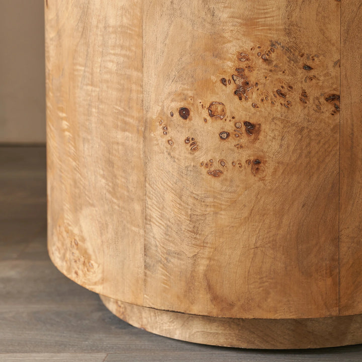 Newborough Burr Wood Effect Side Table