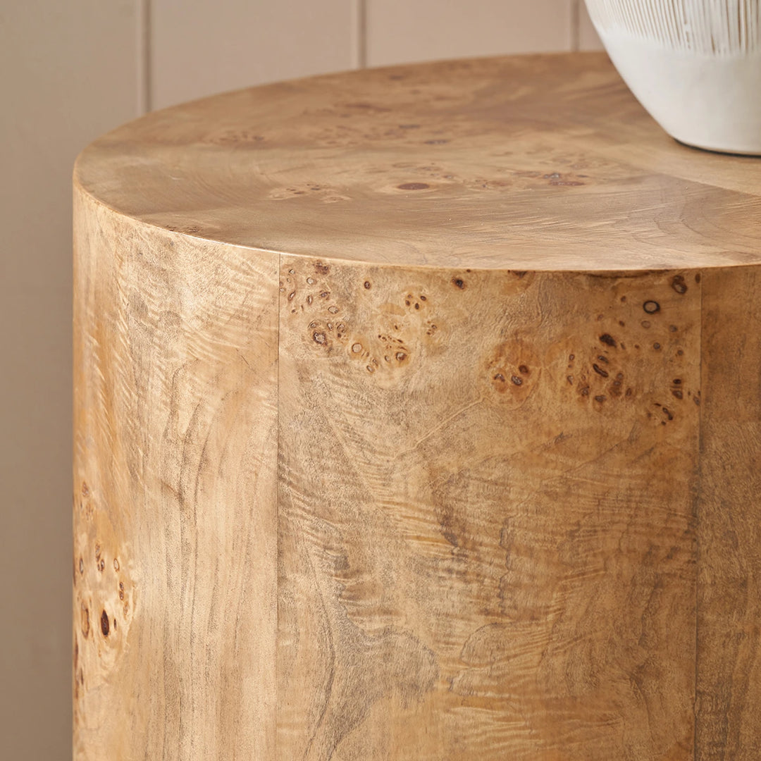 Newborough Burr Wood Effect Side Table