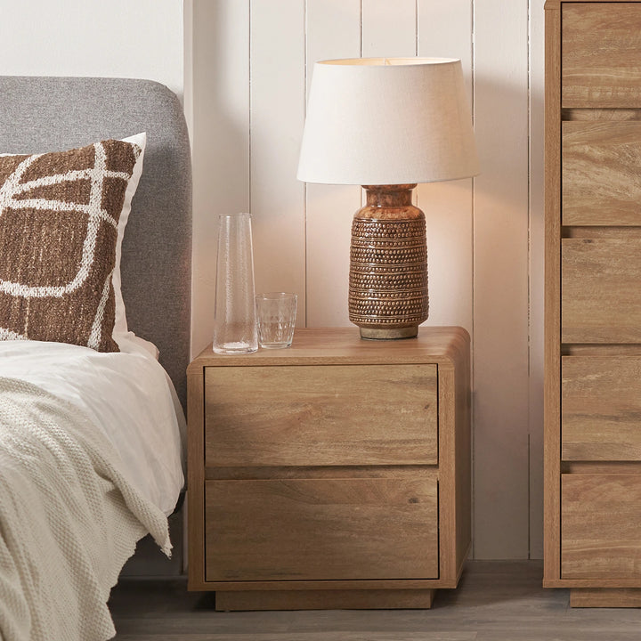 Eversley Oak Effect 2 Drawer Side Table