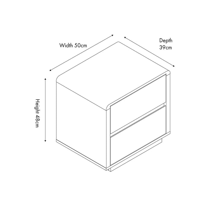 Eversley Oak Effect 2 Drawer Side Table