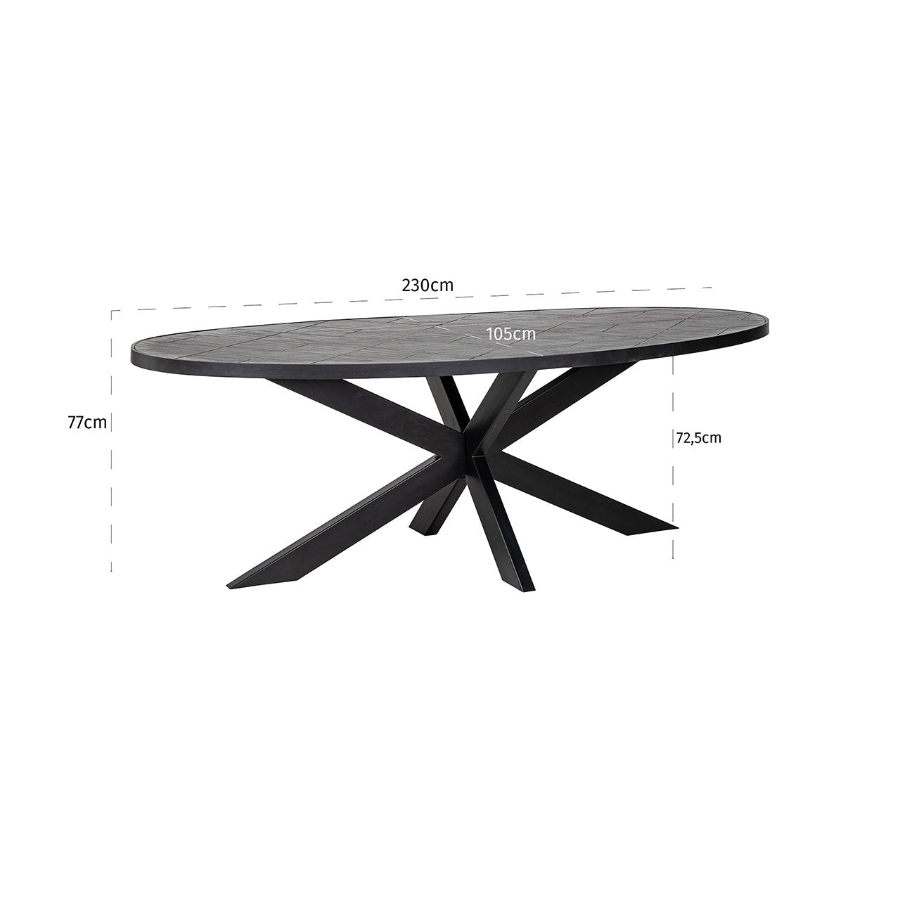 Richmond Interiors Scotch Oval Dining Table - 230cm