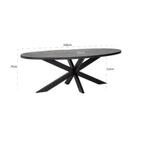 Richmond Interiors Scotch Oval Dining Table - 230cm