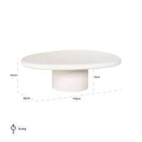 Richmond Interiors Bloomstone Coffee Table - 1 Leg