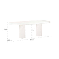 Richmond Interiors Bloomstone 2 Leg Dining Table