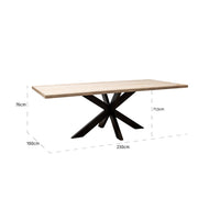 Richmond Interiors Avalon 6 Seater Travertine Dining Table - 230cm