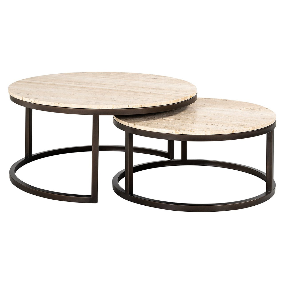 Avalon Set of 2 Round Coffee Tables - Bronze Richmond 1