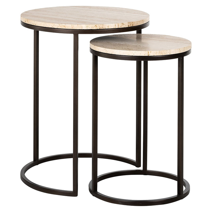 Avalon Set of 2 Round Side Tables - Bronze Richmond 1