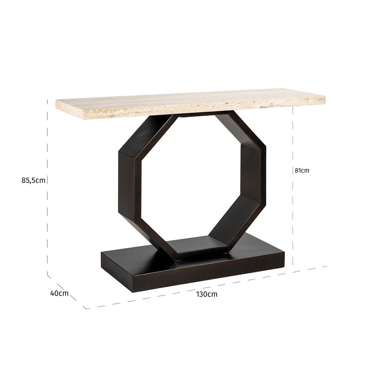 Richmond Interiors Avalon Console Table in Bronze