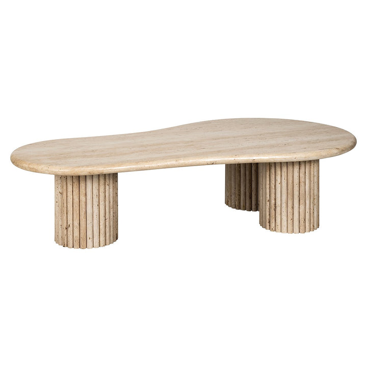 La Cantera Organic Oval Coffee Table - Travertine Richmond 6